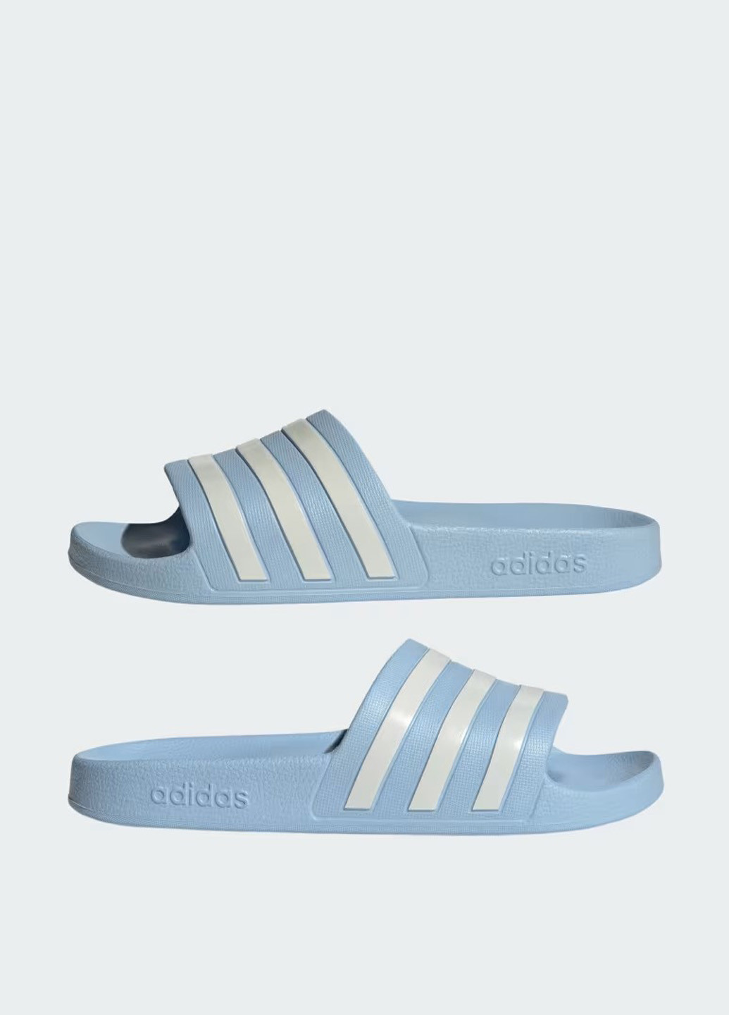 Голубые шлепанцы adidas