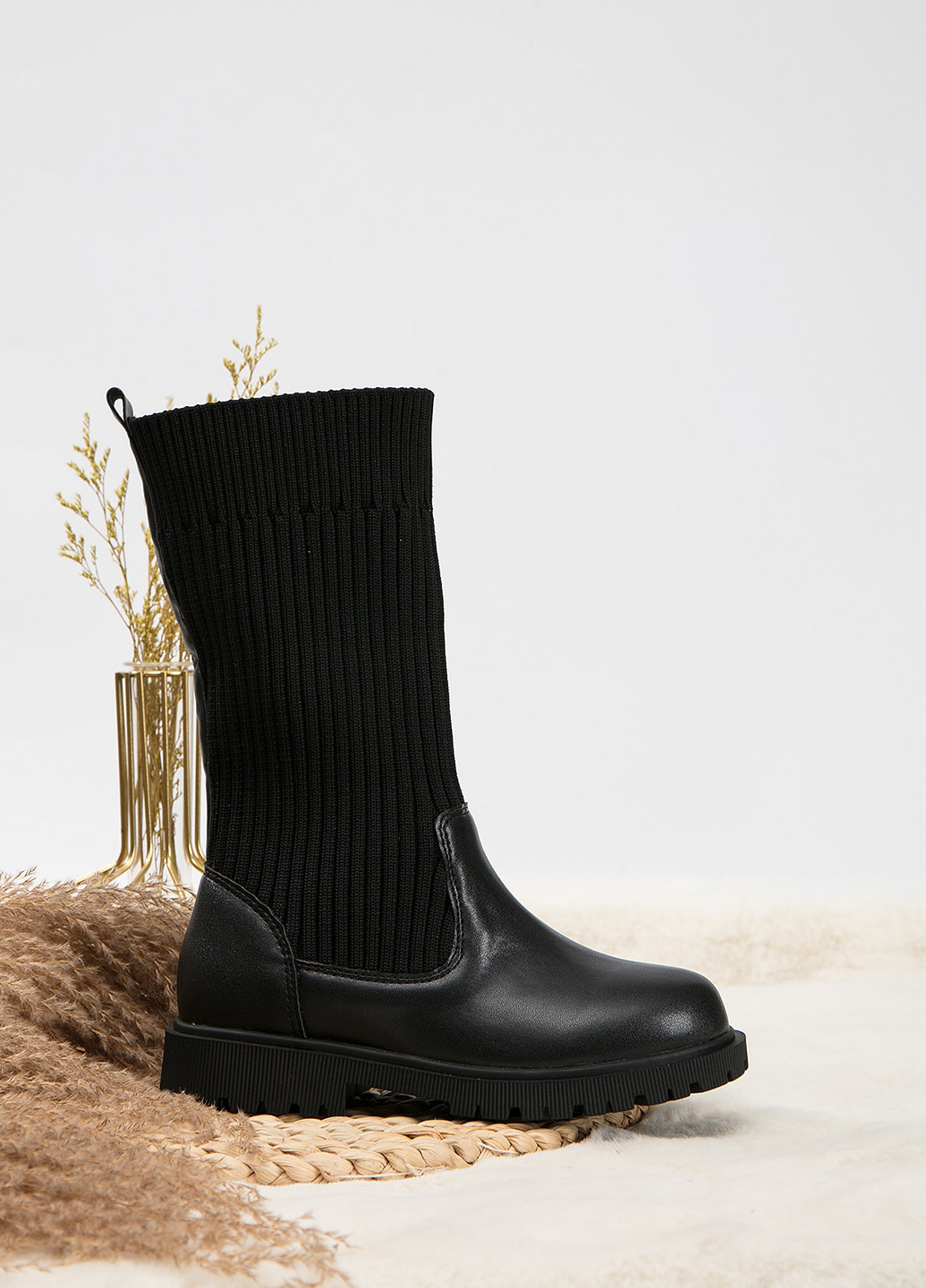 Осенние сапоги SHEIN на тракторной подошве