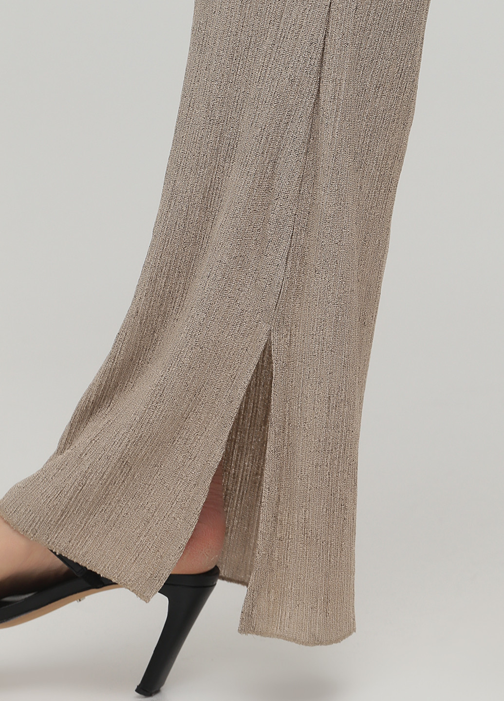 Светло-бежевые кэжуал демисезонные прямые брюки Zara