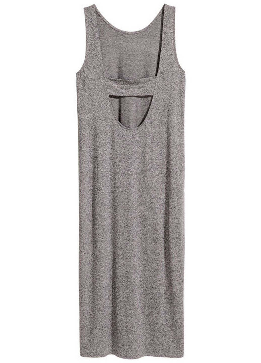 Серое кэжуал платье H&M меланжевое