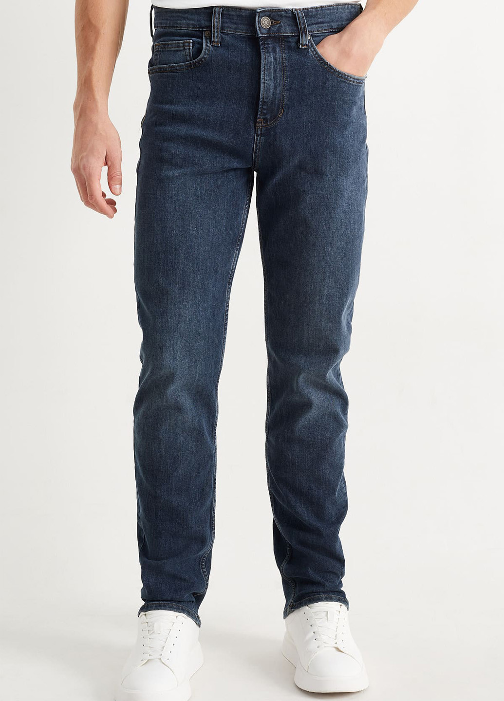 Синие демисезонные регюлар фит джинсы C&A