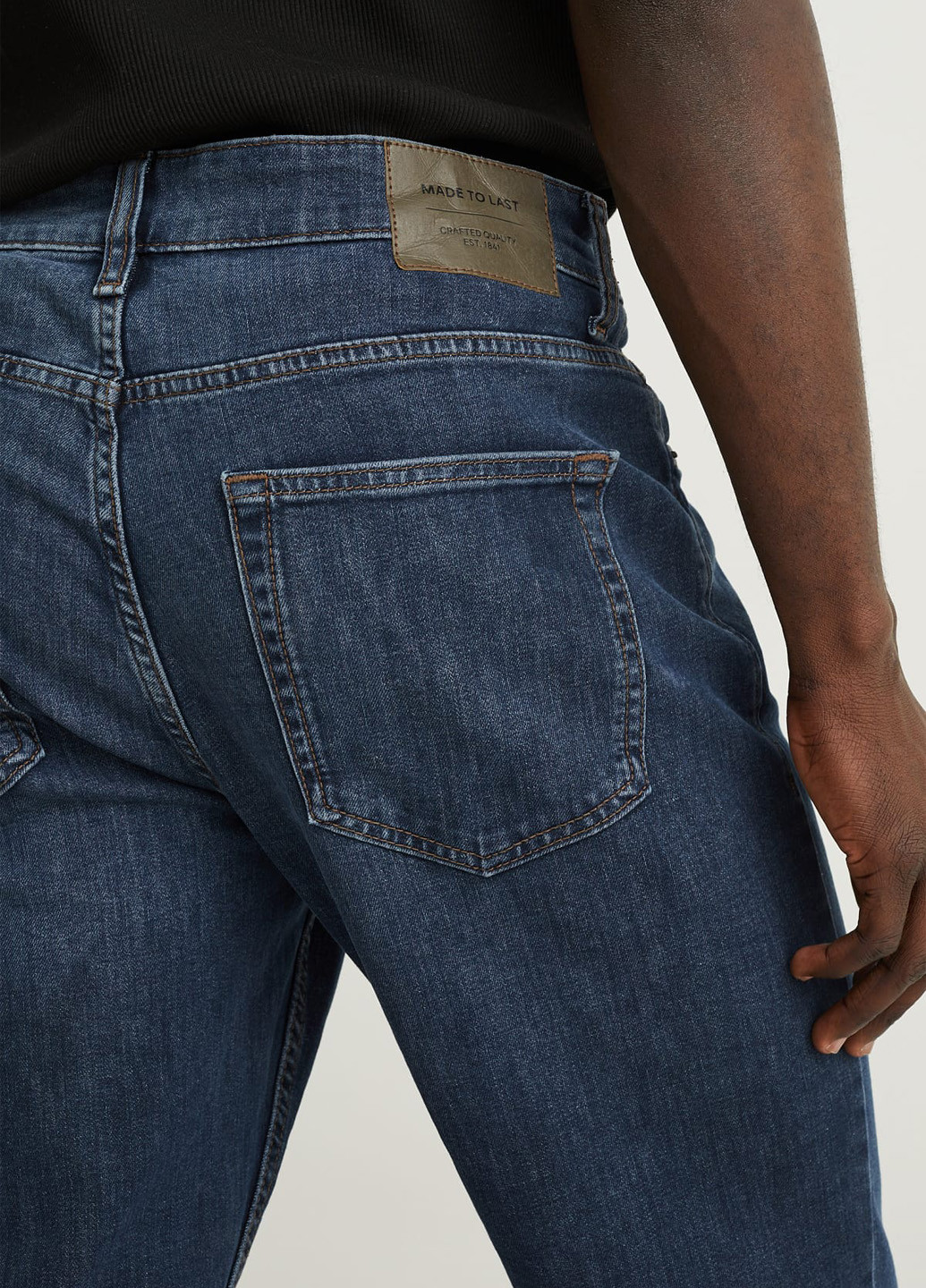 Синие демисезонные регюлар фит джинсы C&A