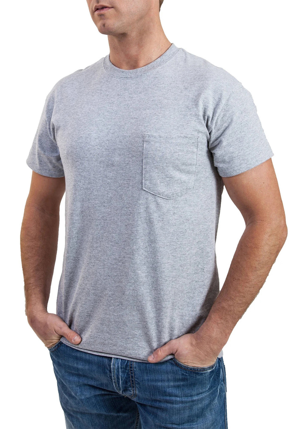 Серая футболка Gildan