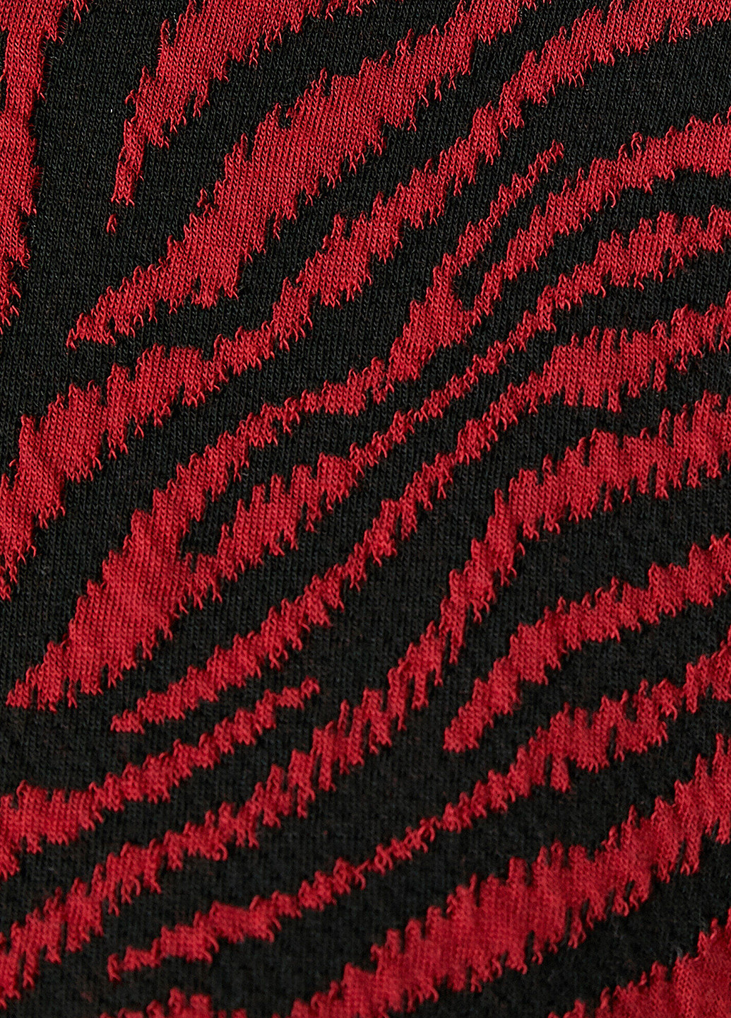 Худи KOTON зебра тёмно-красные кэжуалы полиэстер