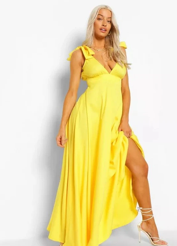 Желтое повседневный платье Boohoo однотонное