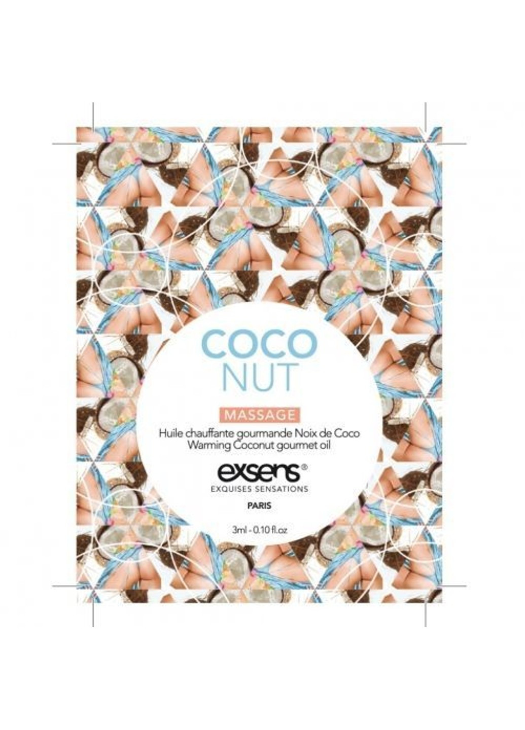 Пробник массажного масла Coconut 3мл Exsens (252607076)