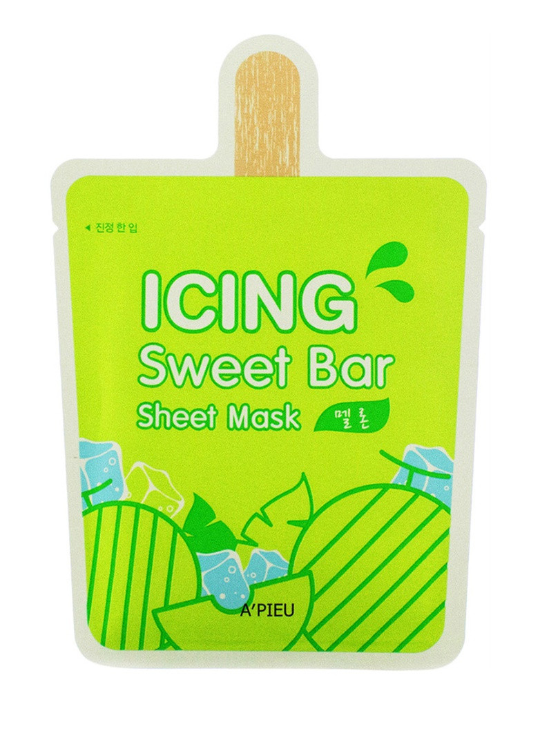 Тканинна маска з екстрактом дині Icing Sweet Bar Sheet Mask Melon, 21 г Apieu 8809530047736 (235297606)