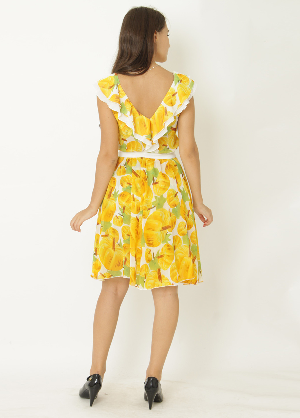 Жовтий кежуал сукня Vision FS з малюнком