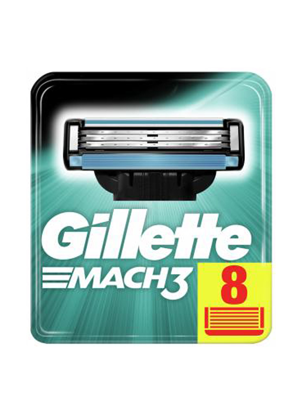 Сменные картриджи для бритья Mach3 (8 шт.) Gillette (138200787)