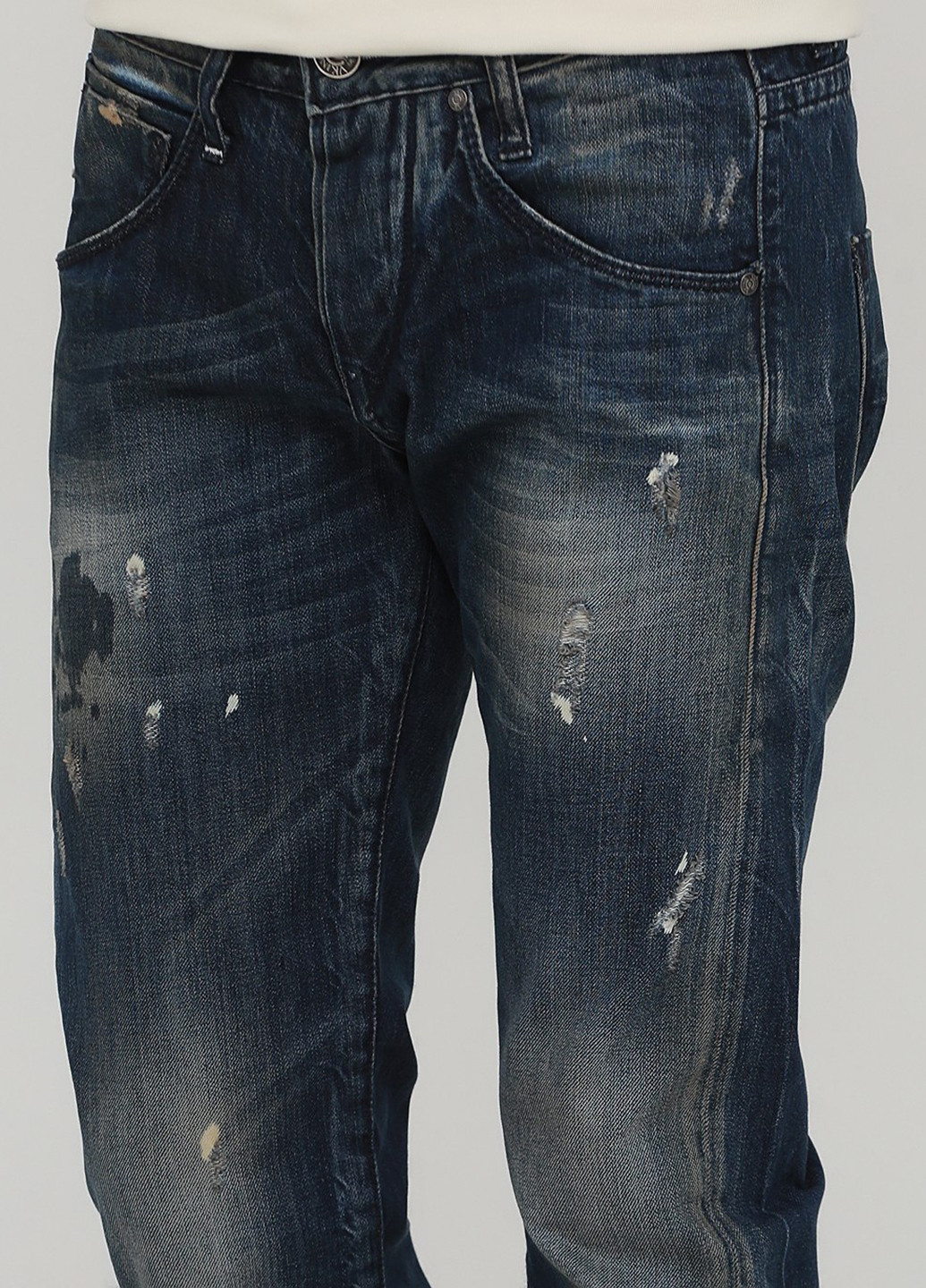 Темно-синие демисезонные прямые джинсы Vking