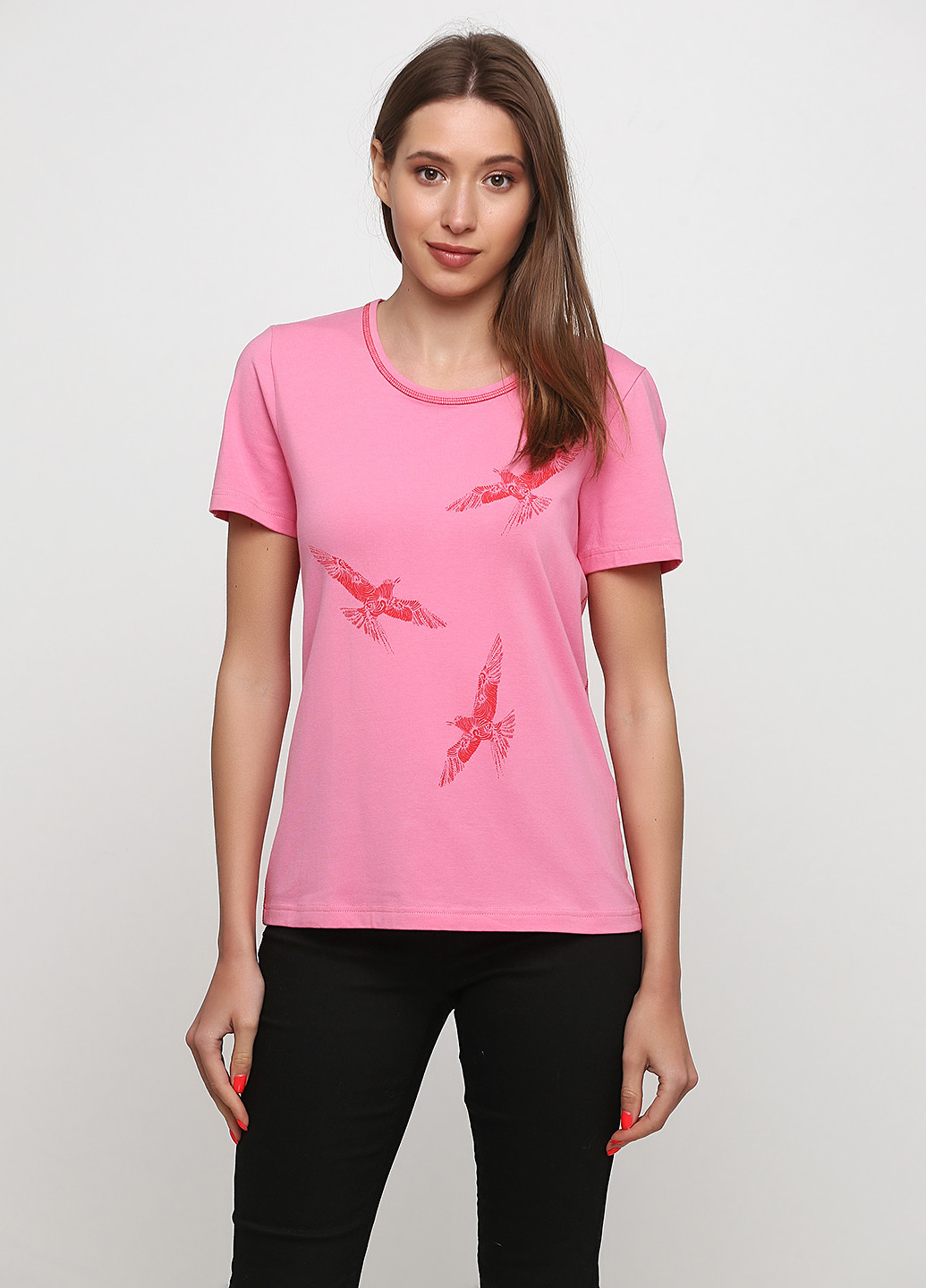 Рожева літня футболка BRANDTEX COPENHAGEN