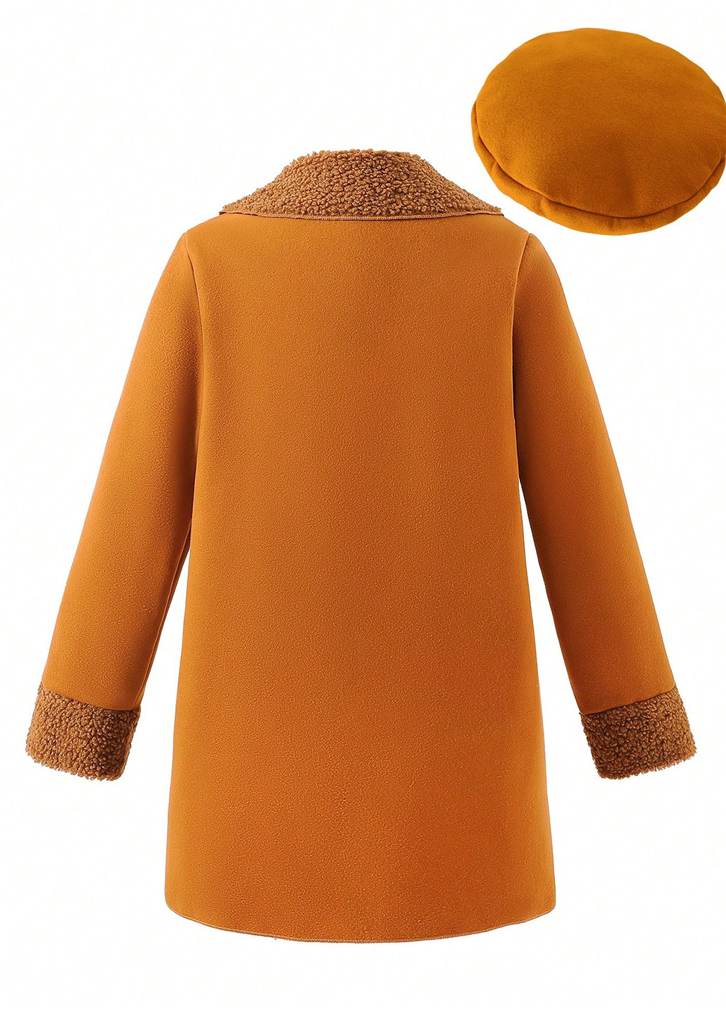 Охряное демисезонное Пальто однобортное SHEIN