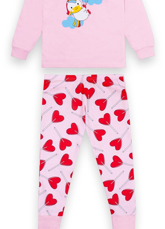 Рожева всесезон дитяча піжама для дівчинки Габби