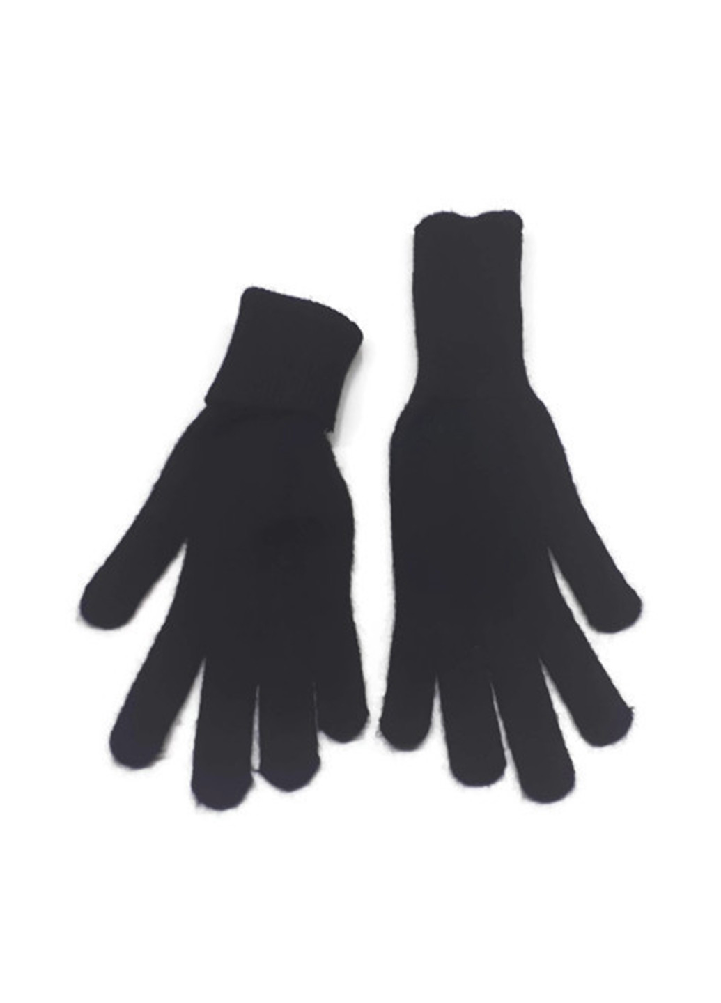 Перчатки H&M однотонные чёрные кэжуалы вискоза