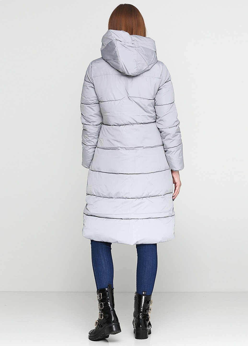 Светло-серая зимняя куртка Dongxi