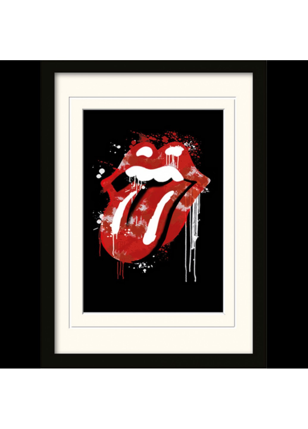 Постер в раме "Rolling Stones (Graffiti Lips)" 30 x 40 см Pyramid International (210895197)