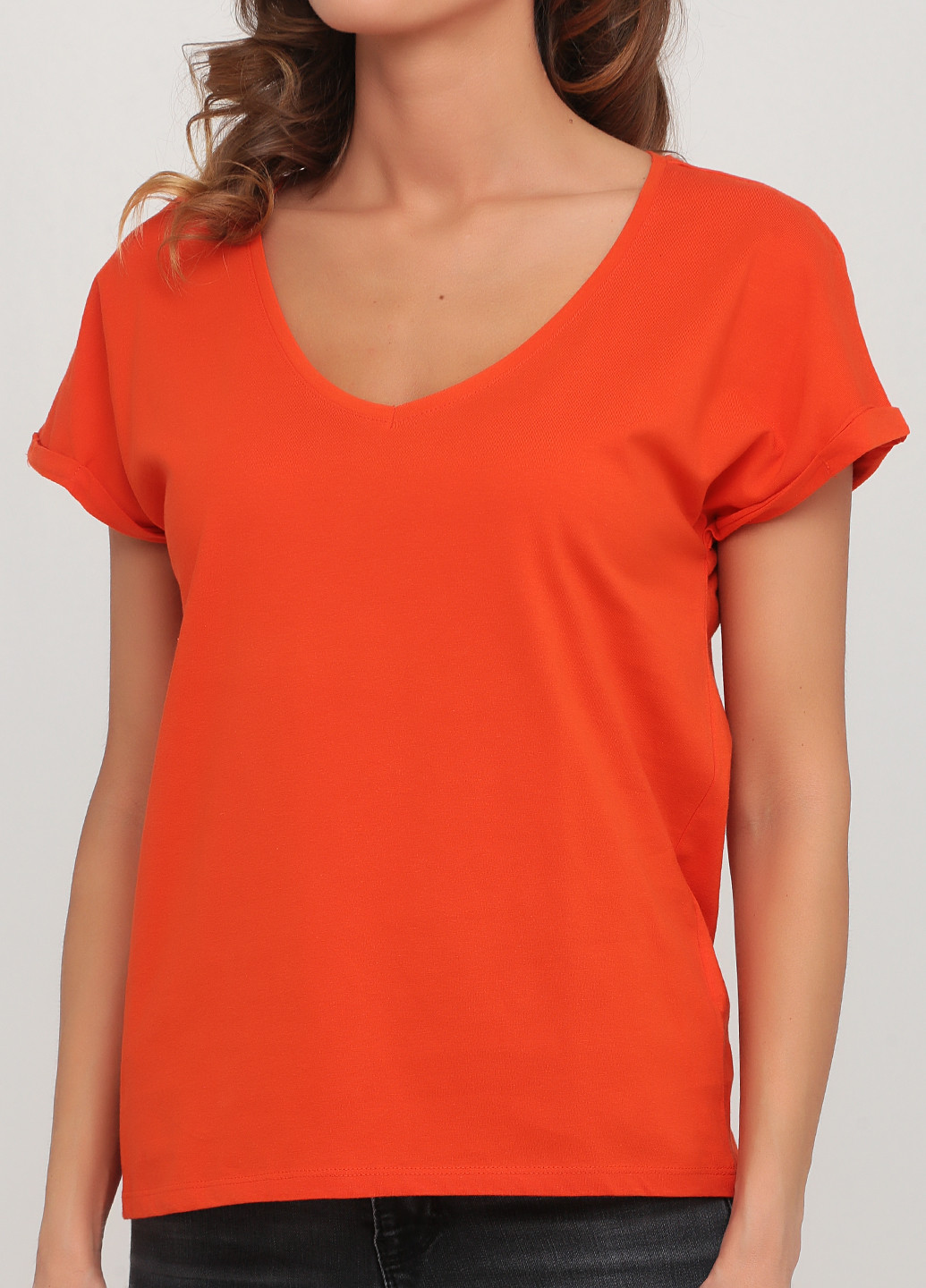 Оранжевая летняя тениска Reserved
