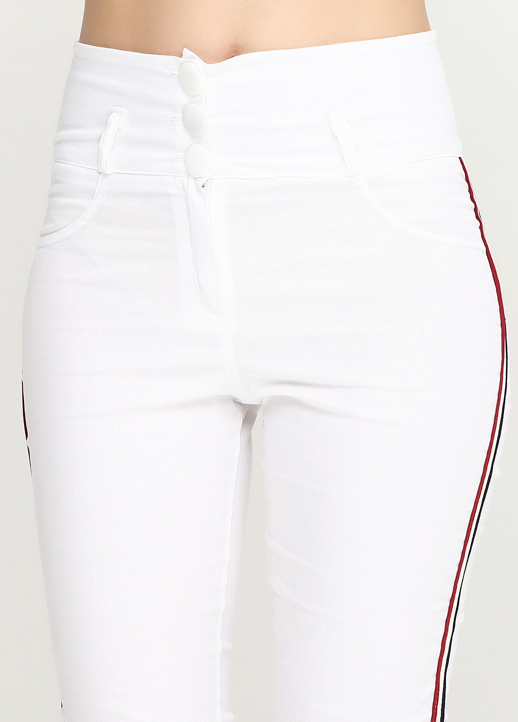 Белые кэжуал летние прямые брюки Dorkini