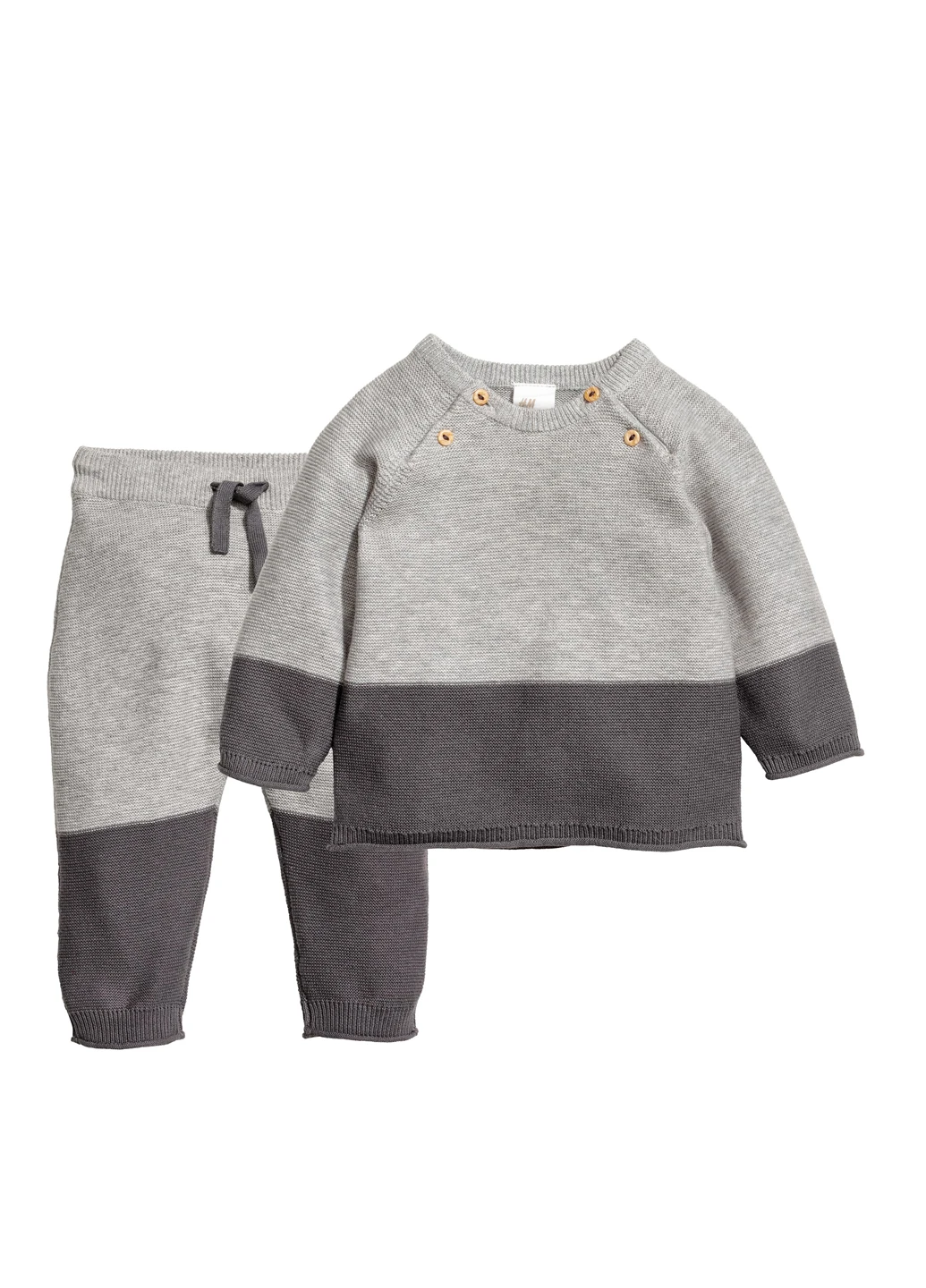 Серый демисезонный комплект (джемпер, брюки) H&M