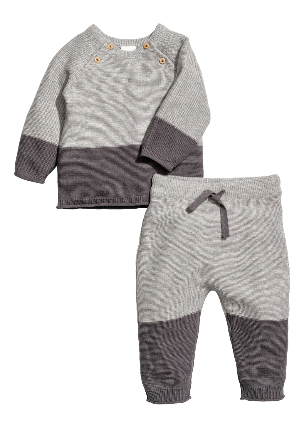 Серый демисезонный комплект (джемпер, брюки) H&M