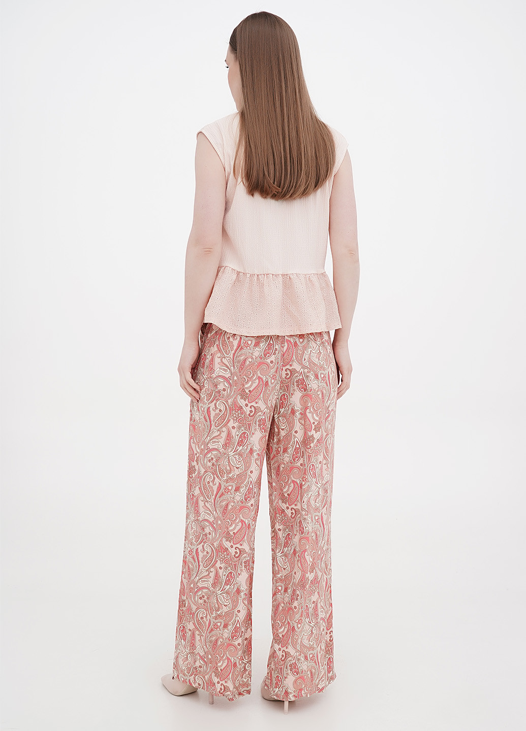 Светло-розовые кэжуал летние прямые брюки Orsay