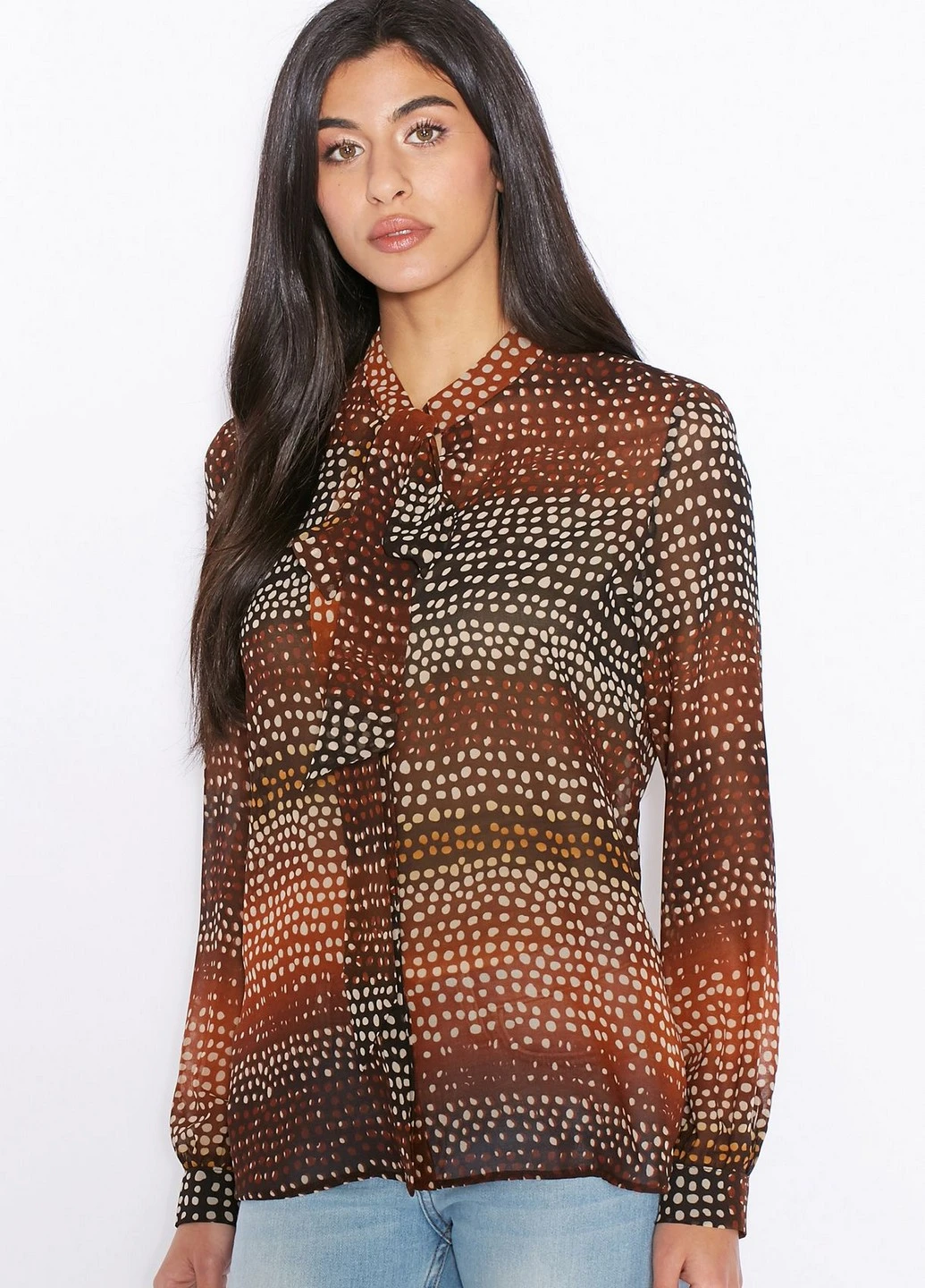 Коричнева блуза Mango