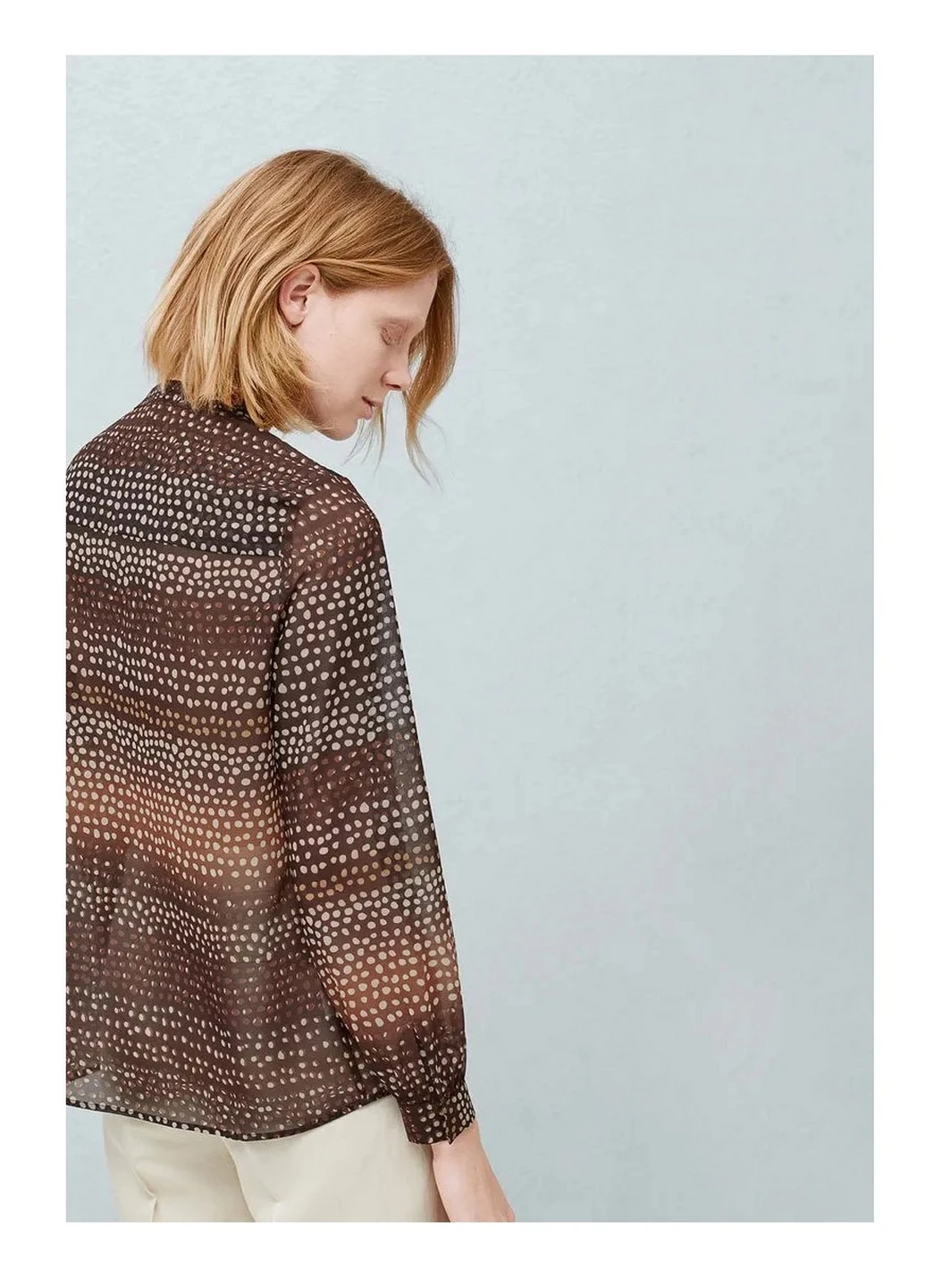 Коричнева блуза Mango