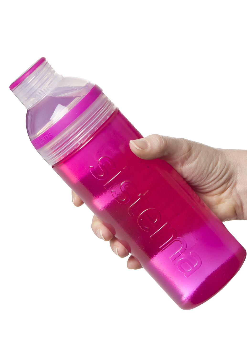 Бутылка для воды разъемная 0,7 л Sistema однотонная розовая