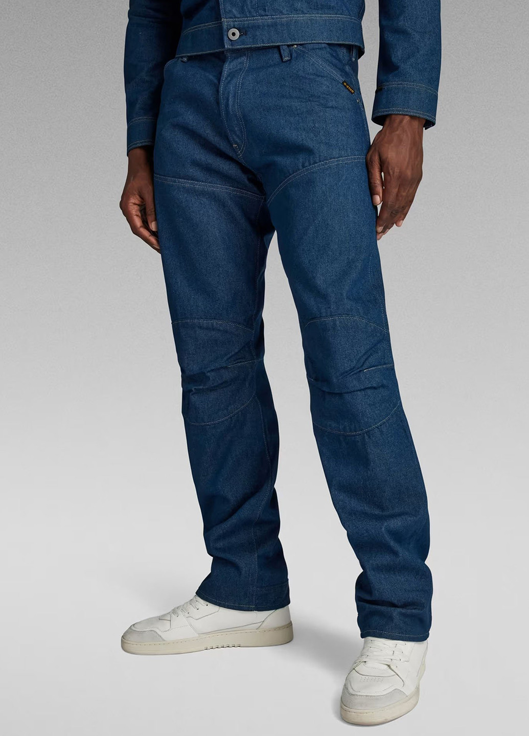 Синие демисезонные прямые джинсы G-Star Raw