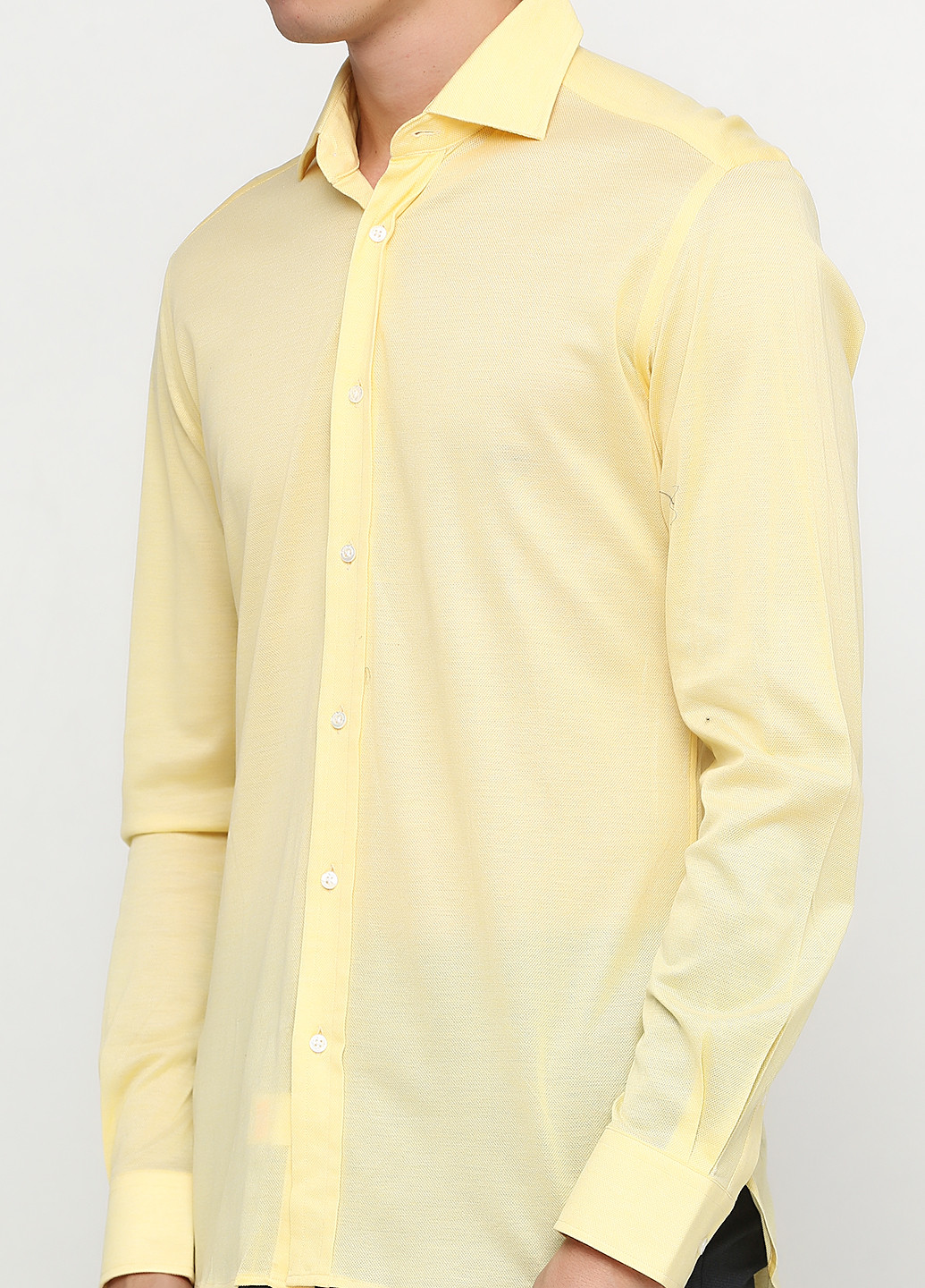 Желтая кэжуал рубашка однотонная Ralph Lauren с длинным рукавом