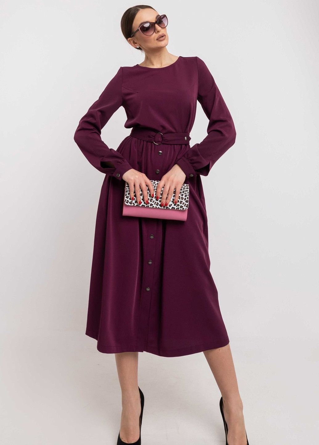 Фиолетовое кэжуал платье тэмми пл 0720 фиолет Ри Мари однотонное