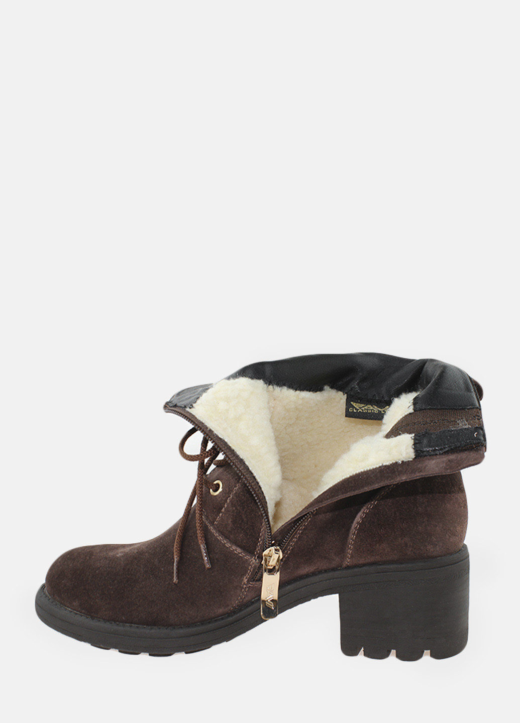 Зимние ботинки rf0965-11 коричневый Favi из натуральной замши