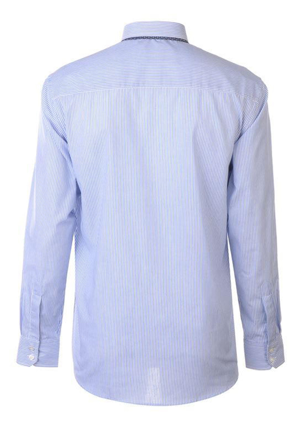 Голубой классическая рубашка в полоску Pierre Cardin с длинным рукавом