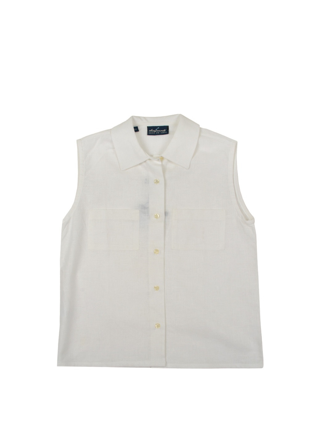 Белая блузка без рукава Duepunti летняя