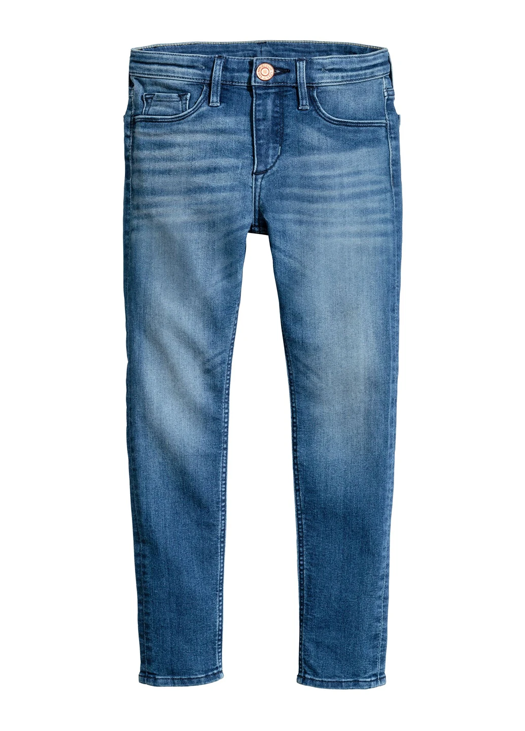 Синие демисезонные зауженные джинсы H&M