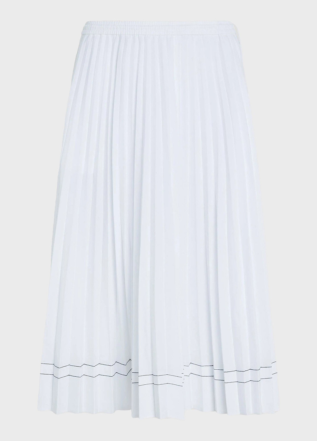 Белая кэжуал однотонная юбка Tommy Hilfiger плиссе