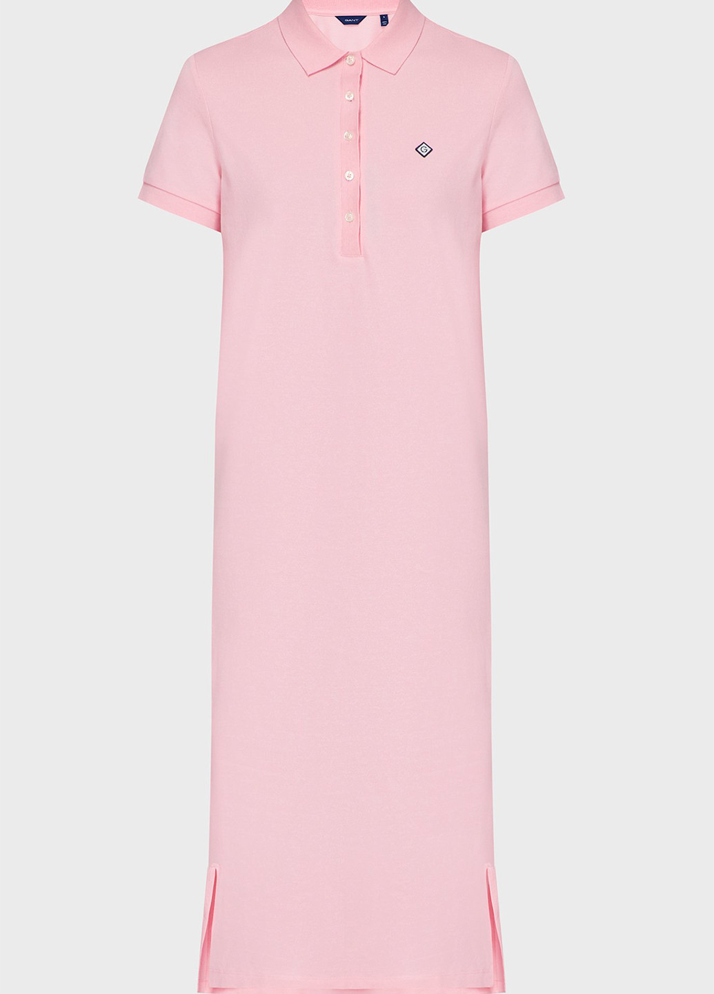 Розовое кэжуал платье поло Gant однотонное