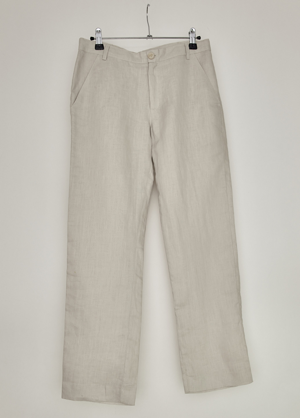 Светло-серые кэжуал летние прямые брюки Marasil