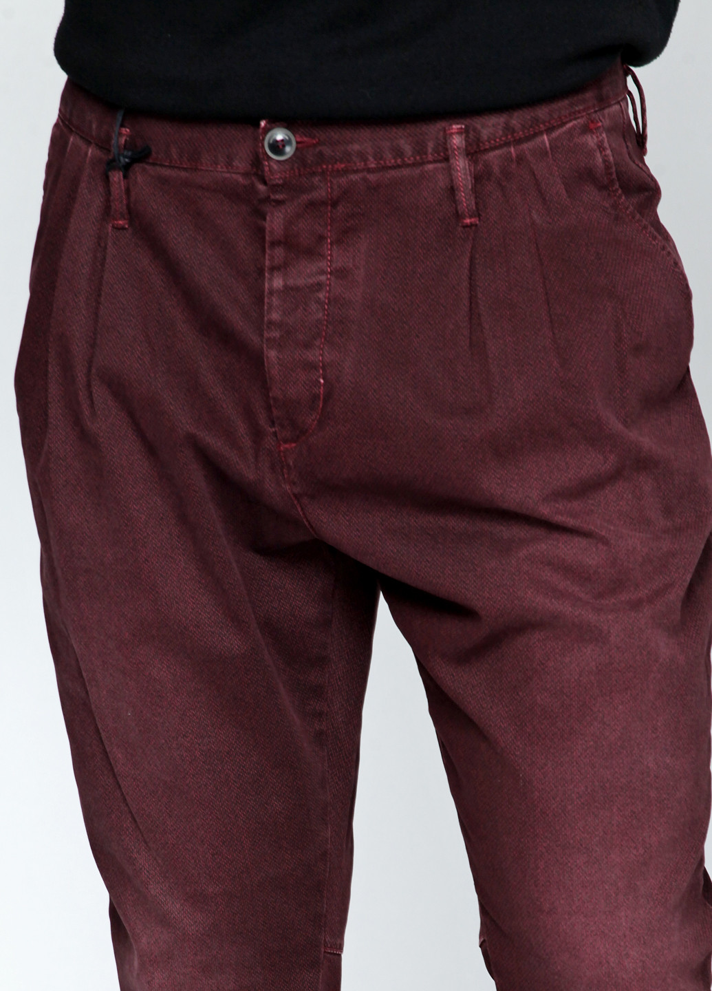 Сливовые кэжуал демисезонные со средней талией брюки Takeshy Kurosawa