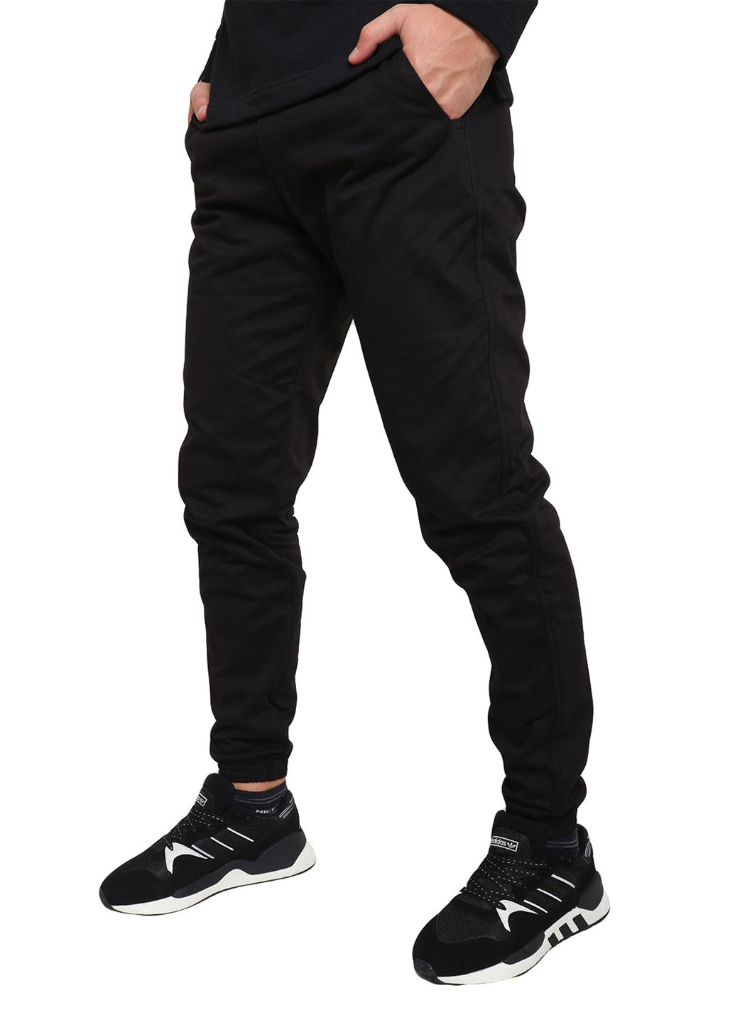 Черные кэжуал зимние джоггеры брюки Custom Wear