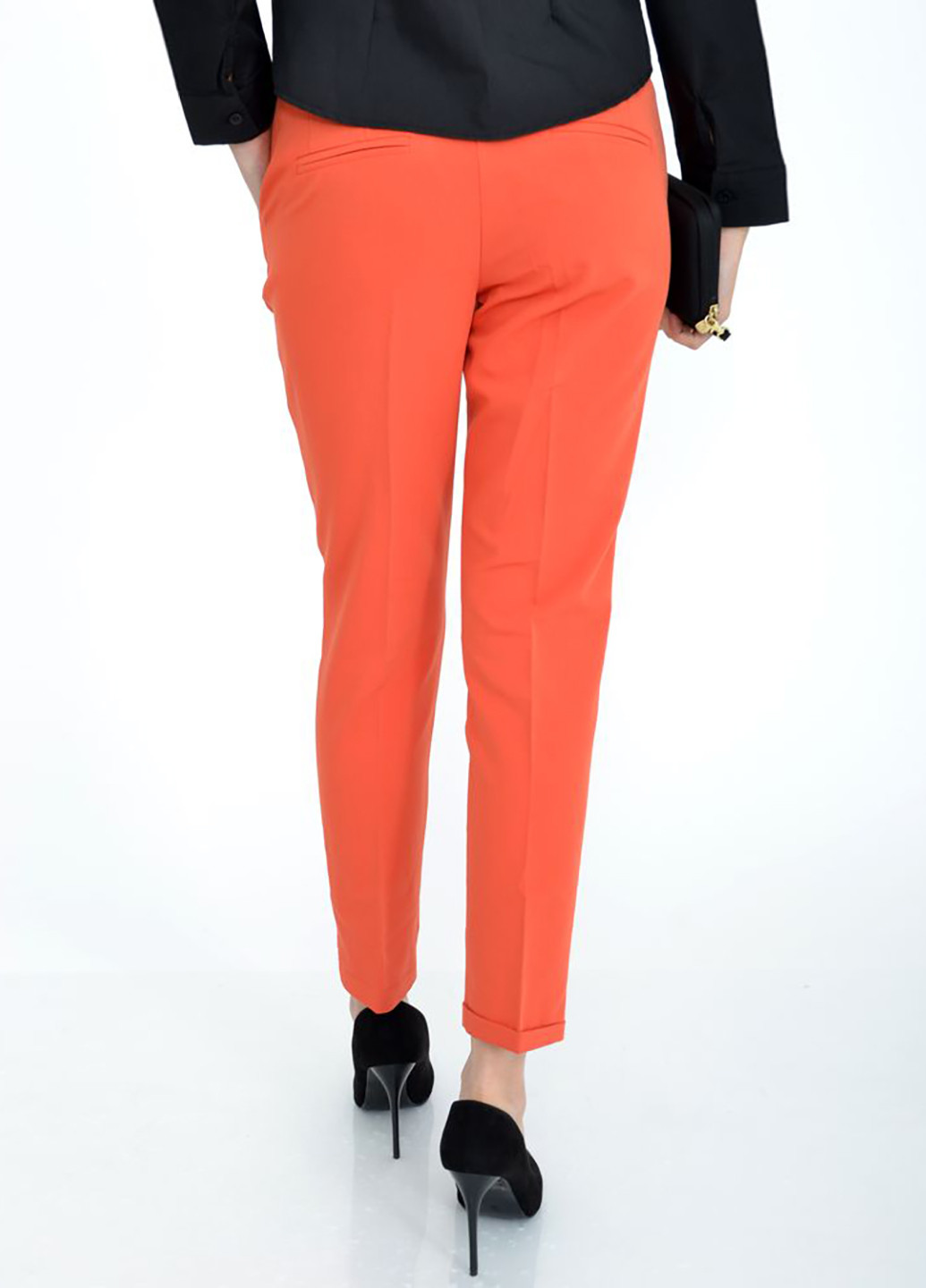 Оранжевые кэжуал демисезонные зауженные брюки Kamomile