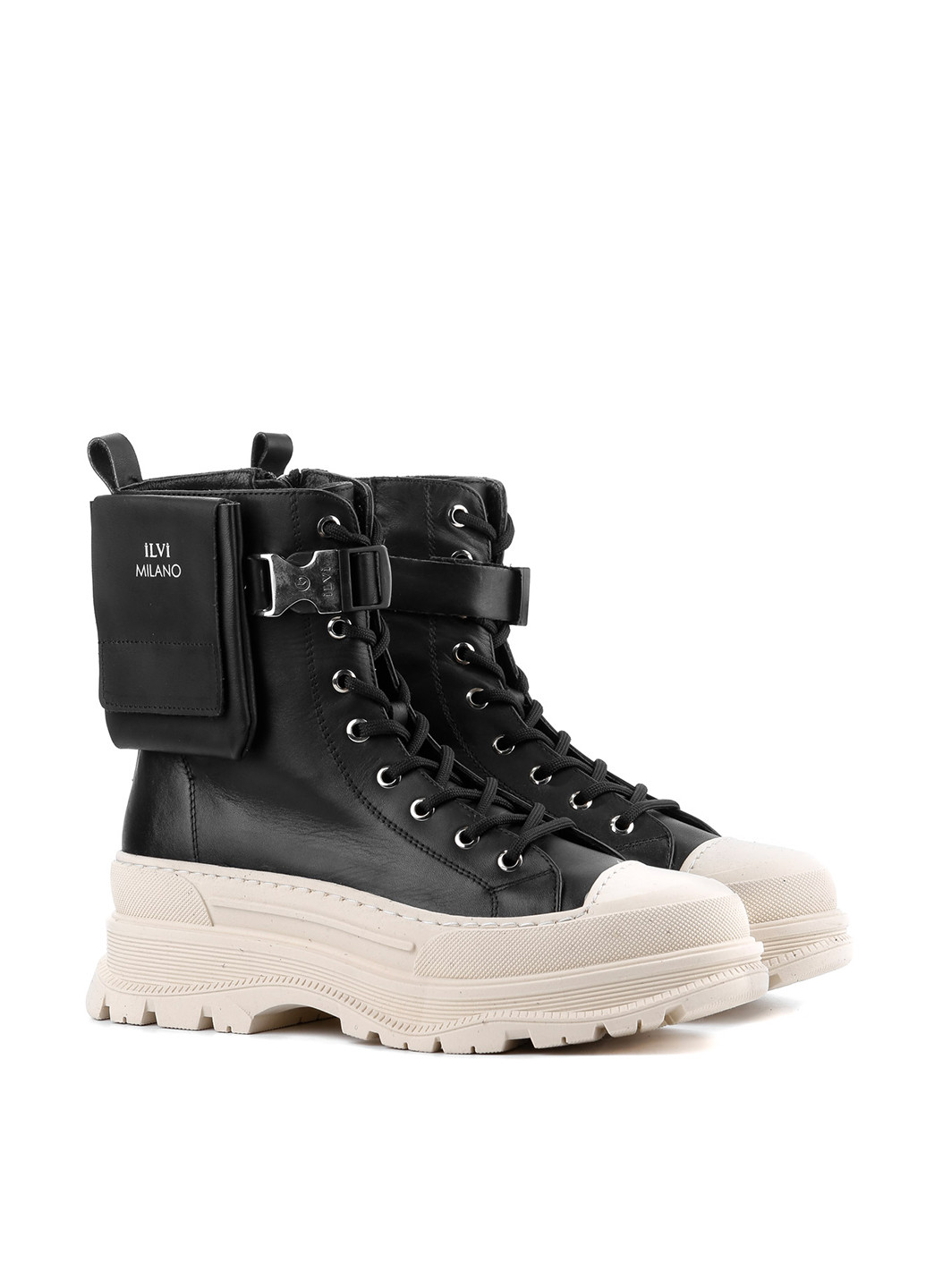 Черно-белые ботинки Ilvi