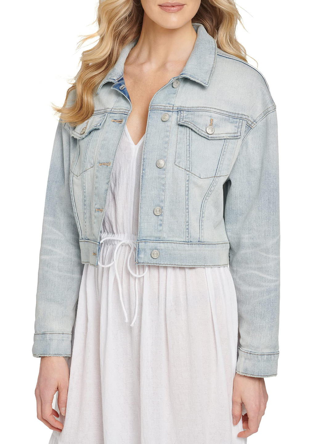 Голубая демисезонная куртка DKNY