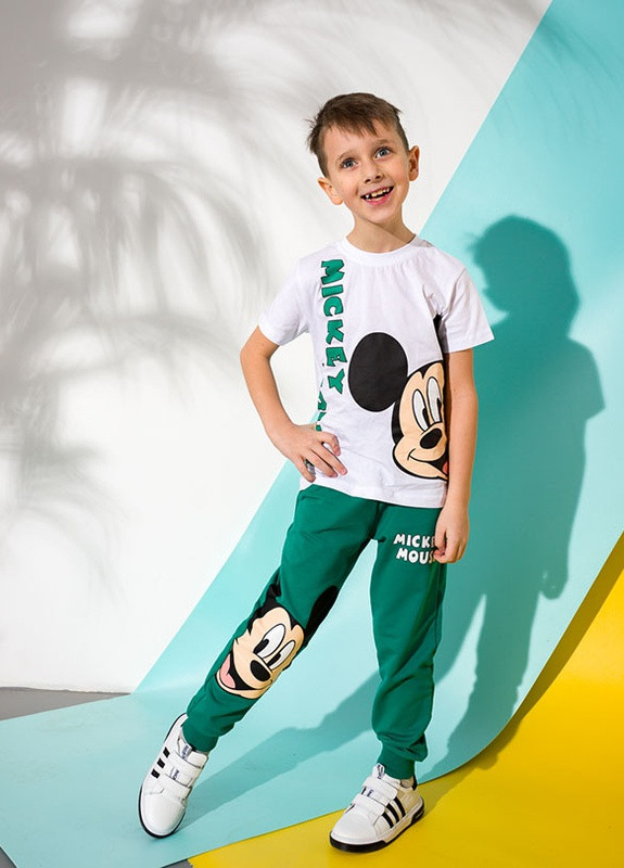 Зеленый комплект для мальчика двойка микки маус Kocak Kids
