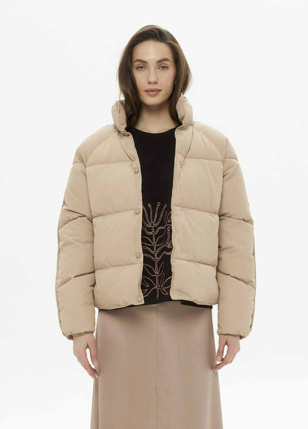 Бежевый зимний Пуховик Fashion