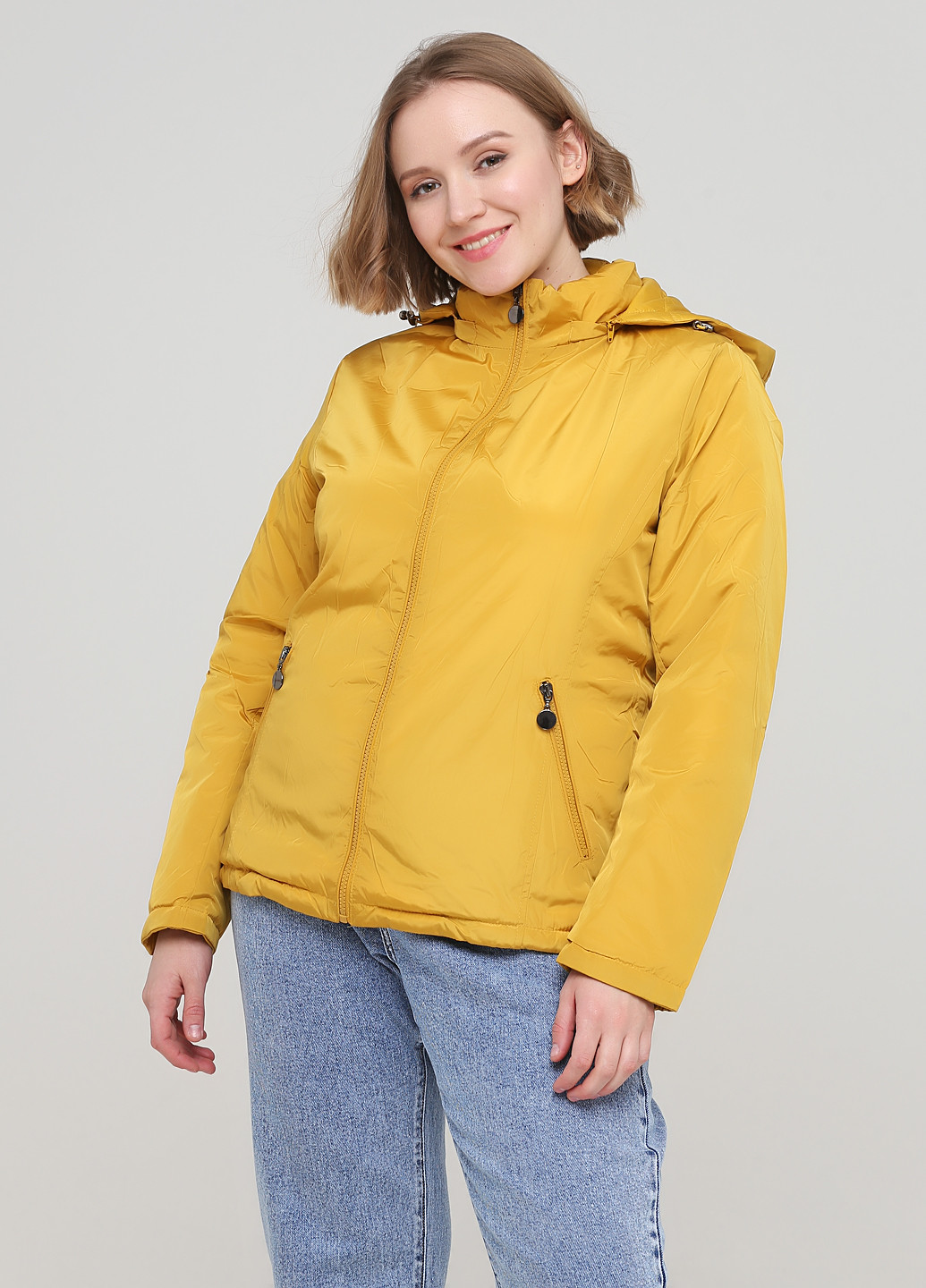 Желтая демисезонная куртка двусторонняя W Collection