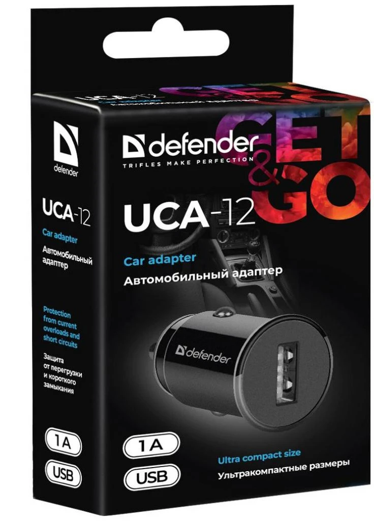 Зарядное устройство UCA-12 black, 1xUSB, 5V / 1A (83591) Defender (216638023)