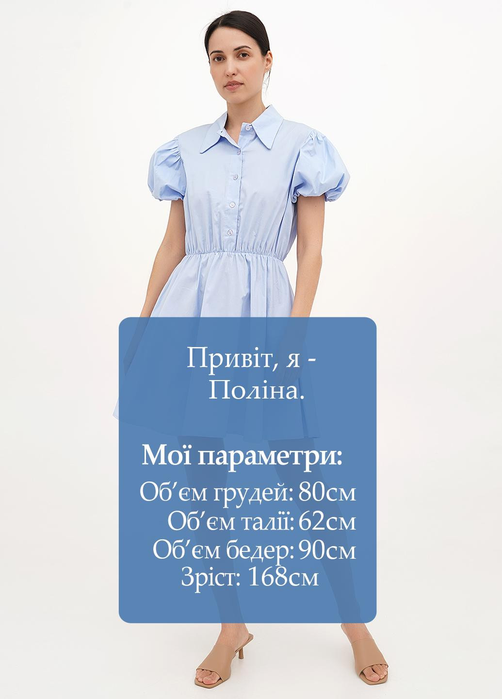 Блакитна кежуал сукня кльош Joie Clair однотонна