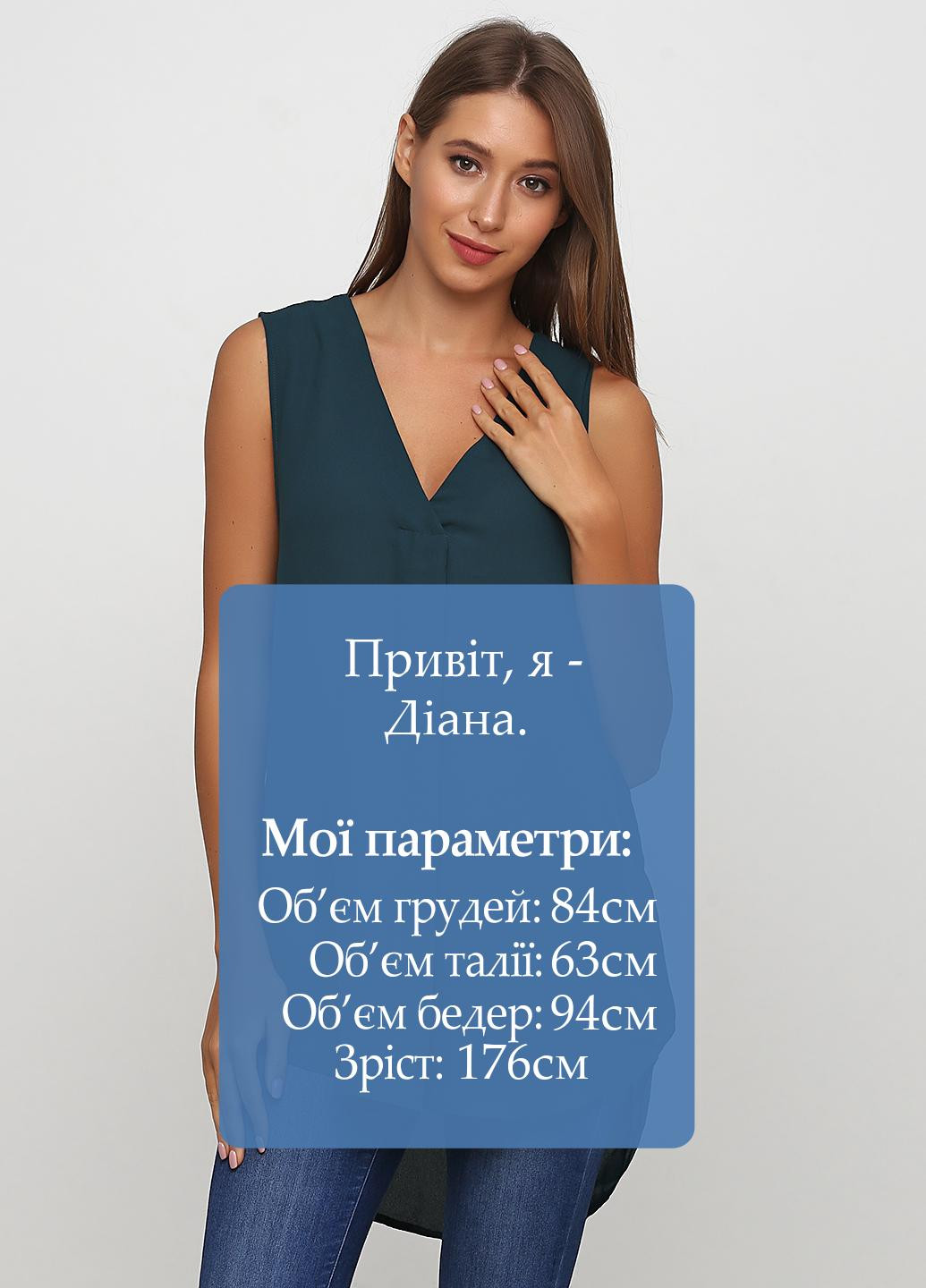 Темно-зеленая летняя блуза H&M