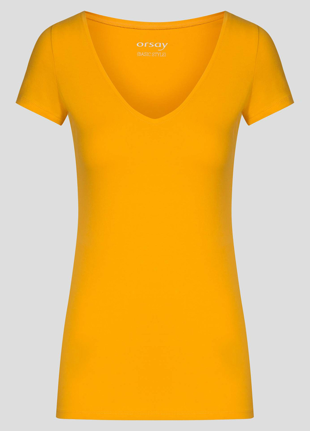 Желтая летняя футболка с коротким рукавом Orsay